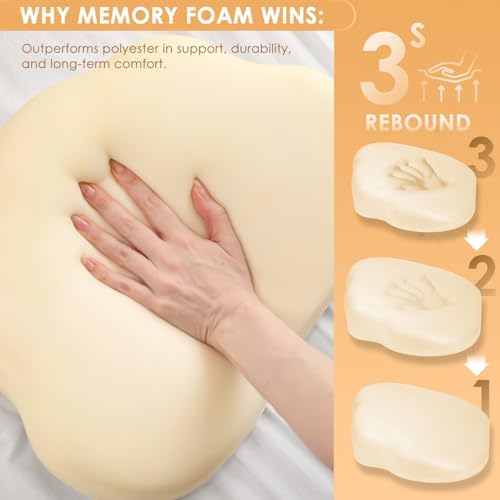 Chilling Home Schwangerschaftskissen für Seitenschläfer - Verstellbares & Tragbares Memory Foam Kissen für Bauch und Rüc