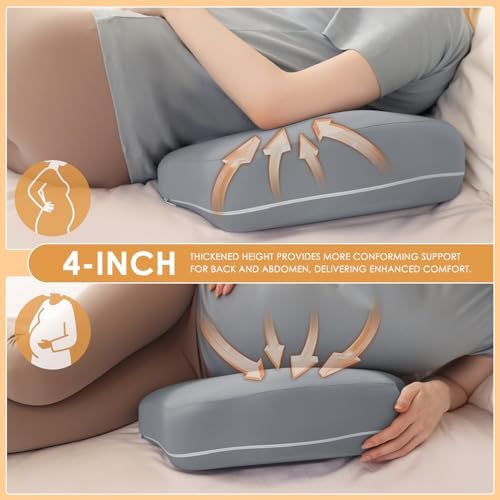 Chilling Home Schwangerschaftskissen für Seitenschläfer - Verstellbares & Tragbares Memory Foam Kissen für Bauch und Rüc