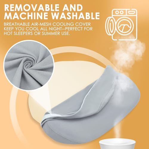 Chilling Home Schwangerschaftskissen für Seitenschläfer - Verstellbares & Tragbares Memory Foam Kissen für Bauch und Rüc