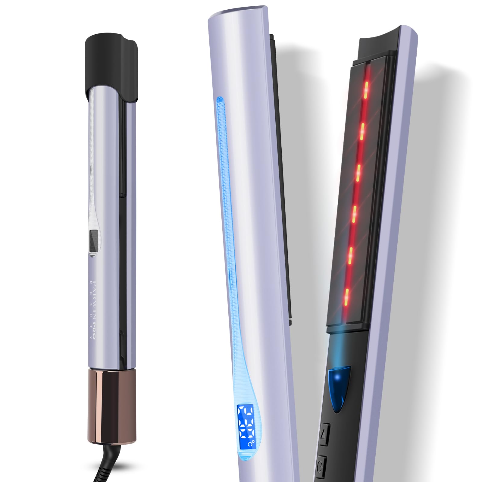 PARWIN PRO BEAUTY Infrarot-Ionen Haarglätter 2 in 1 – Locken und Glätten – Anti-Frizz & Glanz-Effekt – 14 Temperatur-Ein